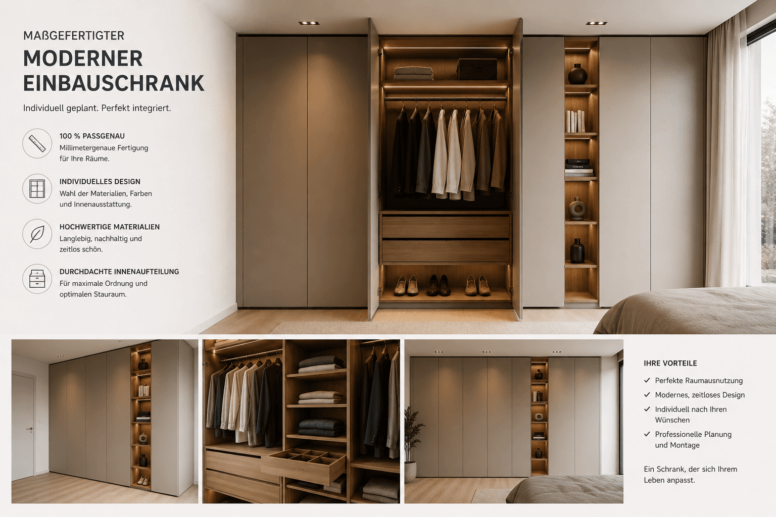 Maßgefertigter Einbauschrank